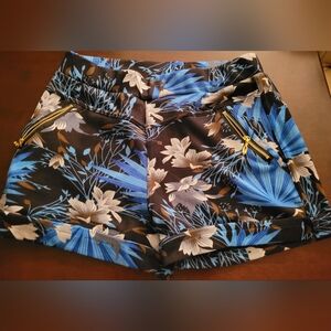 STVLC floral print women's shorts with zippered pockets